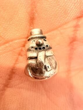 Authentic Retired Pandora Snowman Charm – 925 ALE Sterling Silver